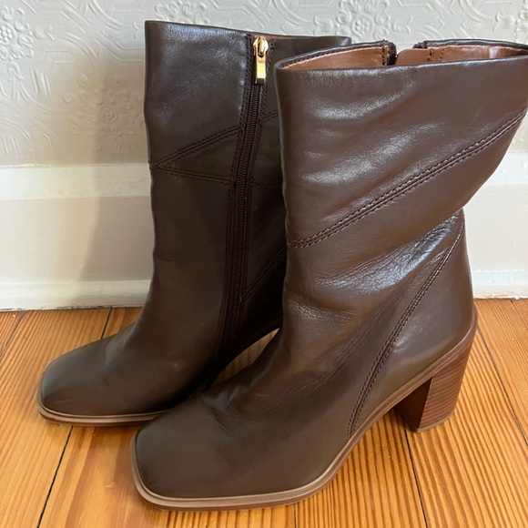 Franco Sarto Stevie brown mid calf boots - Picture 2 of 8